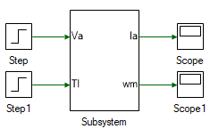 DC motor model in Workbench