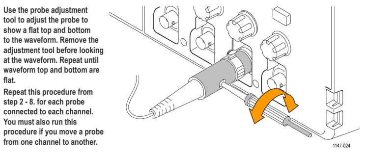 Tektronix passive-probe compensation procedure